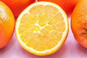 juicy sliced oranges citrus fruit