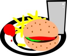 fast food french fries drawing
