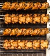 Grilled broiler chickens