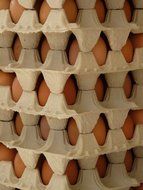 stack of boxes with eggs