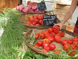 france market tomatoes onions
