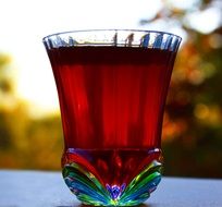 berry liquor in a glass