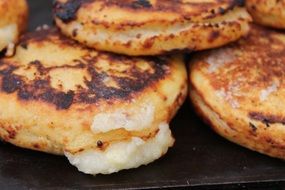 fried round pancakes