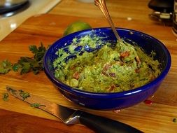 organic guacamole delicious food
