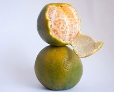 green peeled citrus fruits