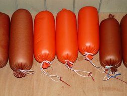 sausage in an oblong package