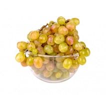 vase with green grapes