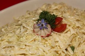 coleslaw salad tomato white cabbage