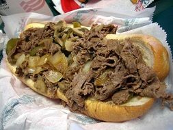 Cheese steak in the bread