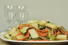 potato with fresh vegetables