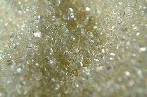 sugar granules close up