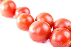 isolated ripe cherry tomatoes