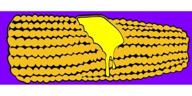 corn cob as a drawing