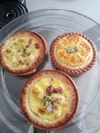 Three mini quiches