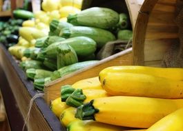 yellow and green courgettes