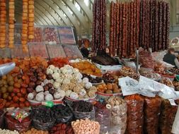 Dried fruits in a market