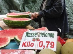 watermelons for sale in the market