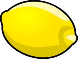 yellow lemon drawing