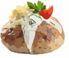 baked potato drawing