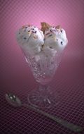 ice cream with rainbow sprinkles