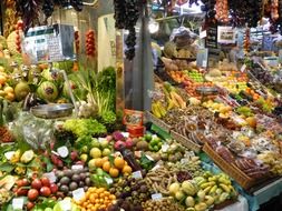 market of exotic fruits