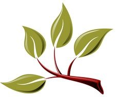 symbol of ecological green branch drawing