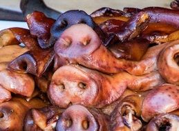 Pig noses meat for sale in China