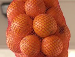 oranges in a large grid close-up