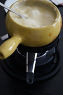 fondue cooking in Switzerland