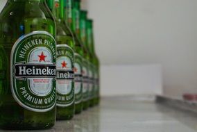 bottles of heineken beer
