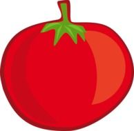 Red organic fresh healthy tomato clipart