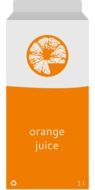 Orange juice in the carton clipart