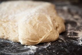 Macro photo of dough