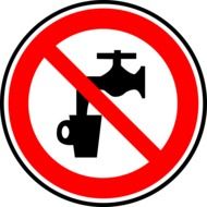 sign meaning not suitable for drinking