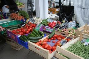 sale of vegetables