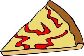 pizza slice cheese as a drawing