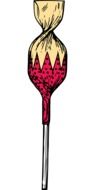 lollipop in bright cover, drawing