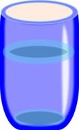 water blue glass drawing