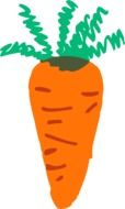 orange carrot drawing