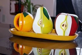 ceramic salt shakers in the form of fruit