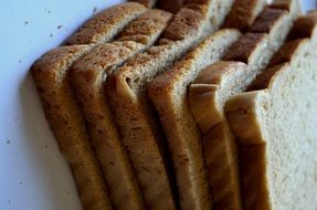 sliced bread on a white surface