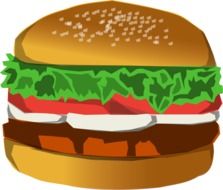 hamburger with mayonnaise as an illustration