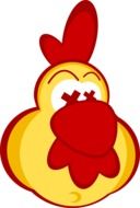 drawn cartoon rooster