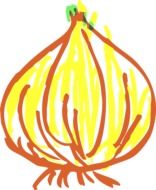 painted yellow onion