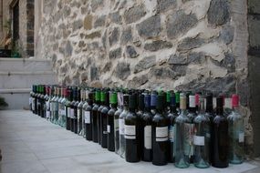 a lot of bottles of wine