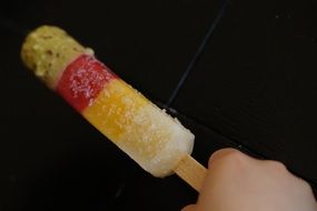 flavored ice cream on a stick