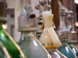 transparent bottles in production