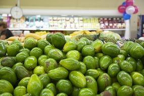 glossy avocado in a super market