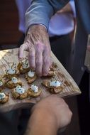 delicious appetizers in restaurant