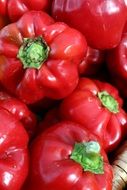 organic red peppers